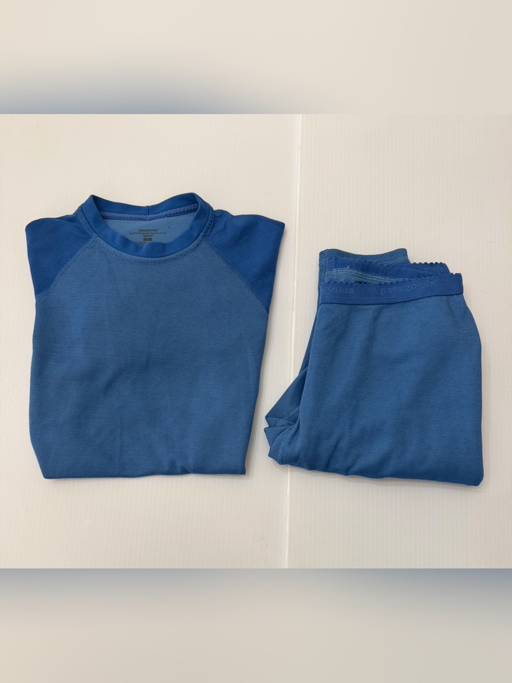 Patagonia Capilene 3 Base Layer Pants and Crew Set - Blue - Small